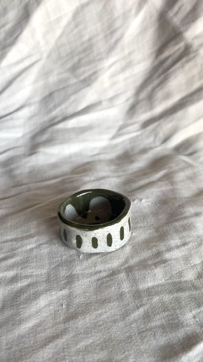 Tiny Dish — Green Flower